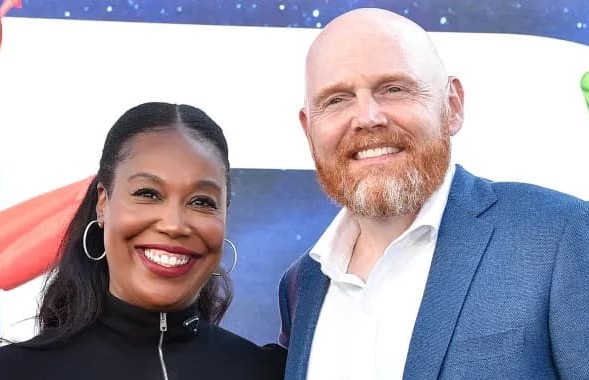 Comedian and Actor Bill Burr and His Wife Nia Renee Hill Photo