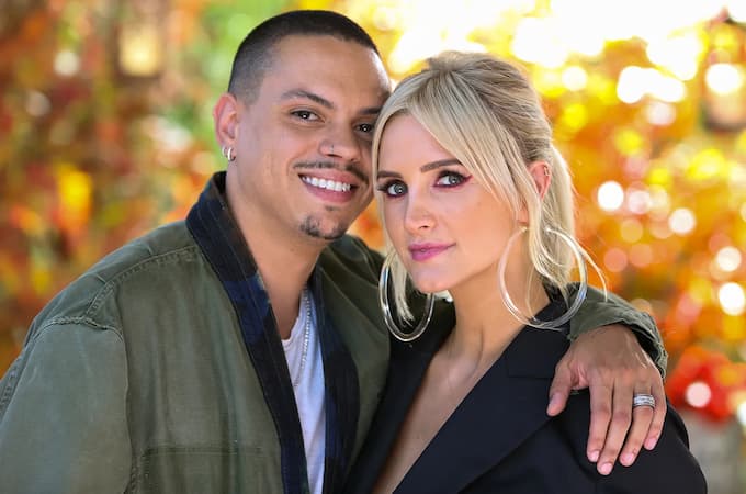 Actor Evan Ross And His Wife Ashlee Simpson Photo